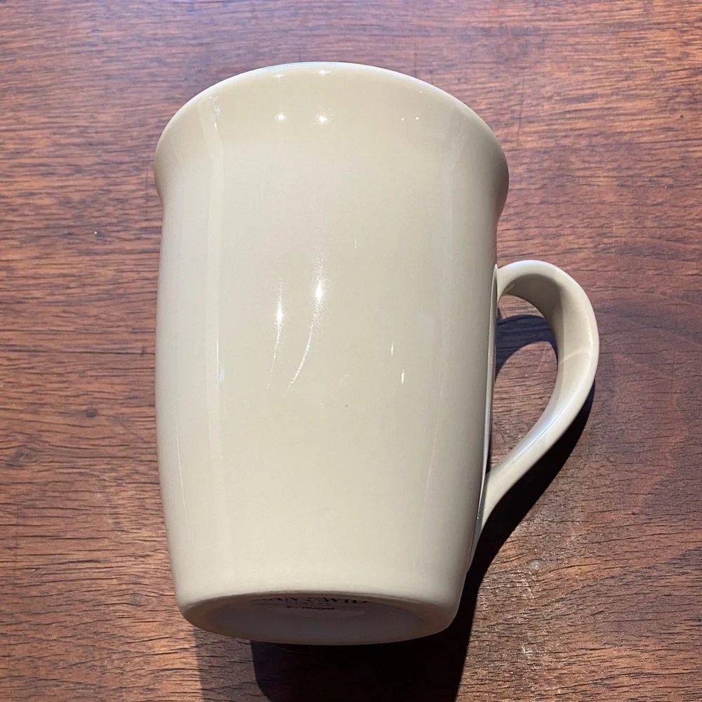 Set of 4 Crate & Barrel Classic Cream Mugs by Nan Swid